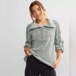 BKE Exclusive Ribbed Knit Henley Sweater